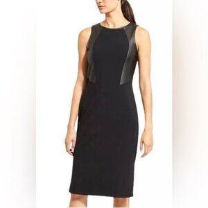 Athleta Ponte Night On the Town‎ Dress Size XS Faux Leather